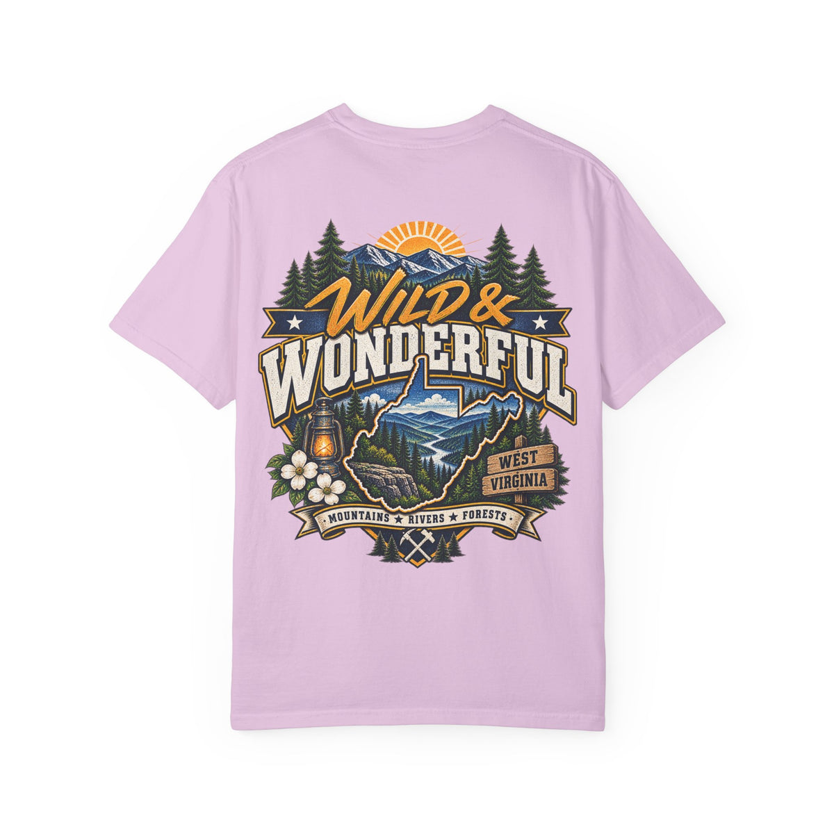 West Virginia Wild & Wonderful Unisex Comfort Color 1717 Streetwear Graphic Tee