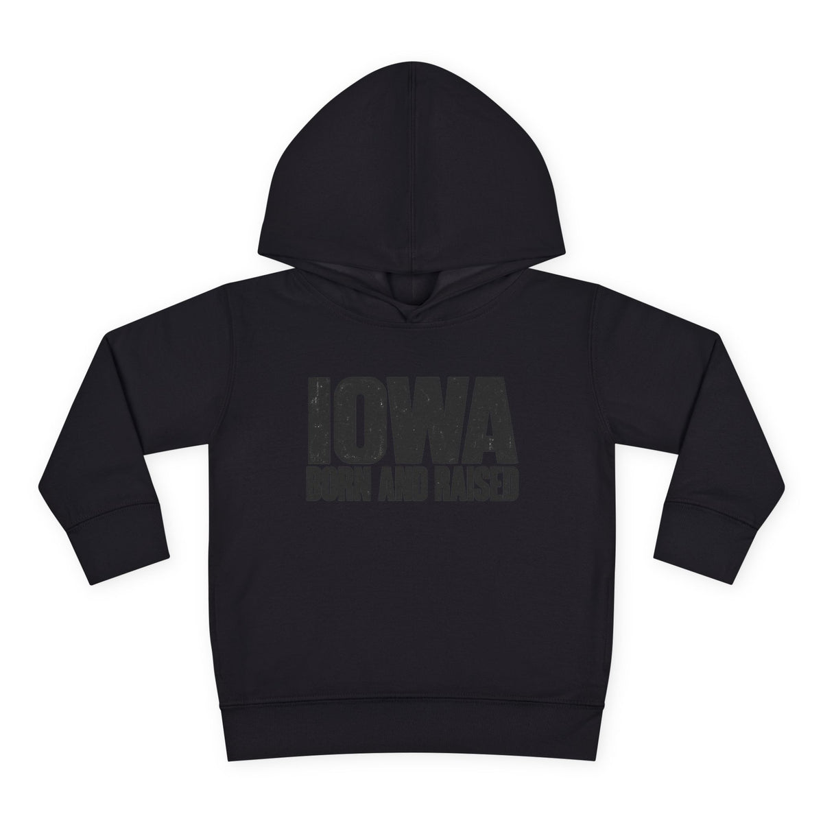 Iowa Born and Raised Modern Midwest Streetwear Unisex Toddler Pullover Fleece Hoodie