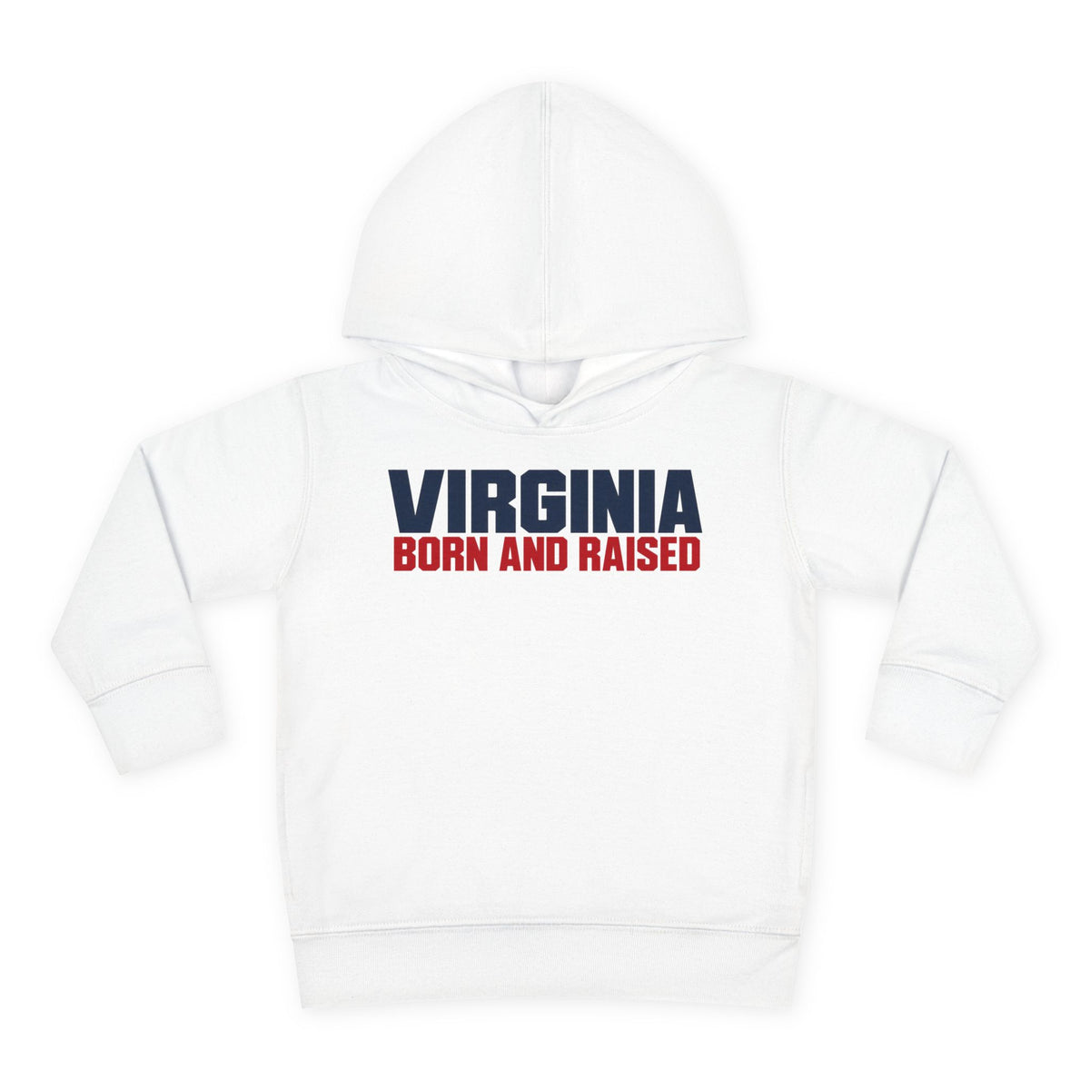 Virginia Born and Raised Minimal Modern Unisex Toddler Pullover Fleece Hoodie