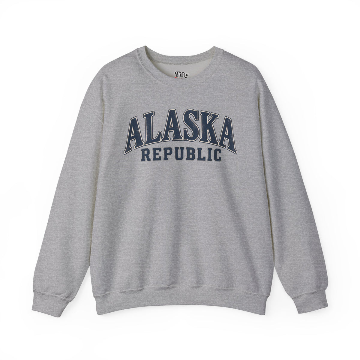 Alaska Republic Unisex Crewneck Sweatshirt State Name Graphic