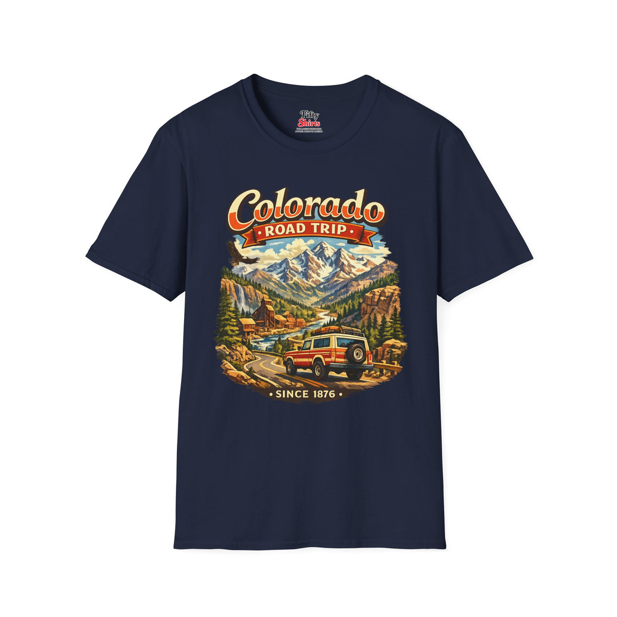 Colorado Road Trip Unisex Softstyle T Shirt State Pride Graphic Tee Collections FS03
