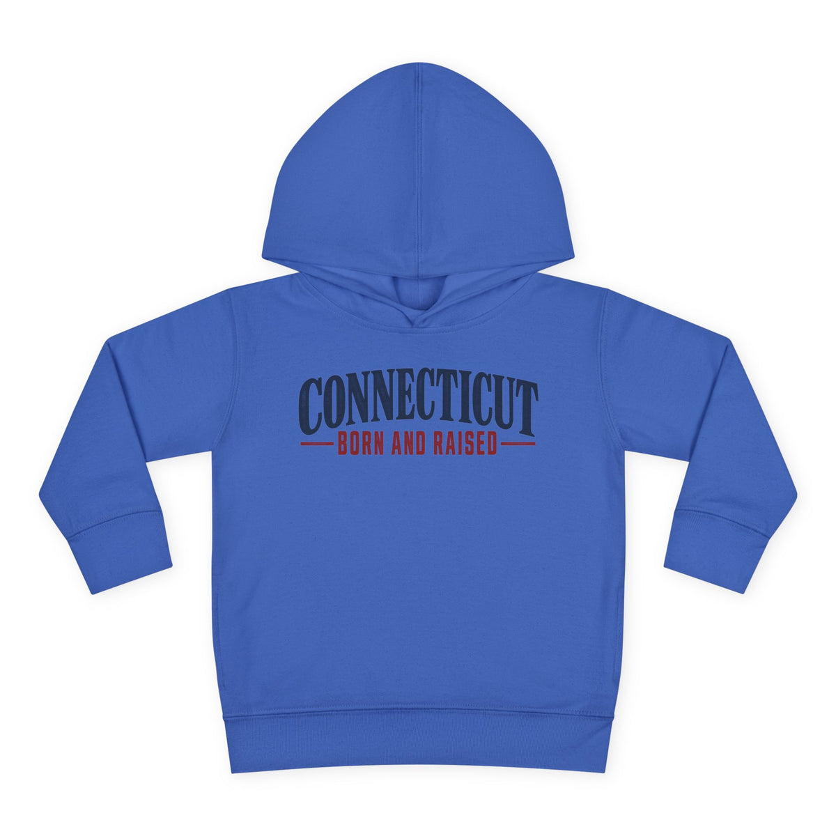 Connecticut Born and Raised Classic New England Unisex Toddler Pullover Fleece Hoodie