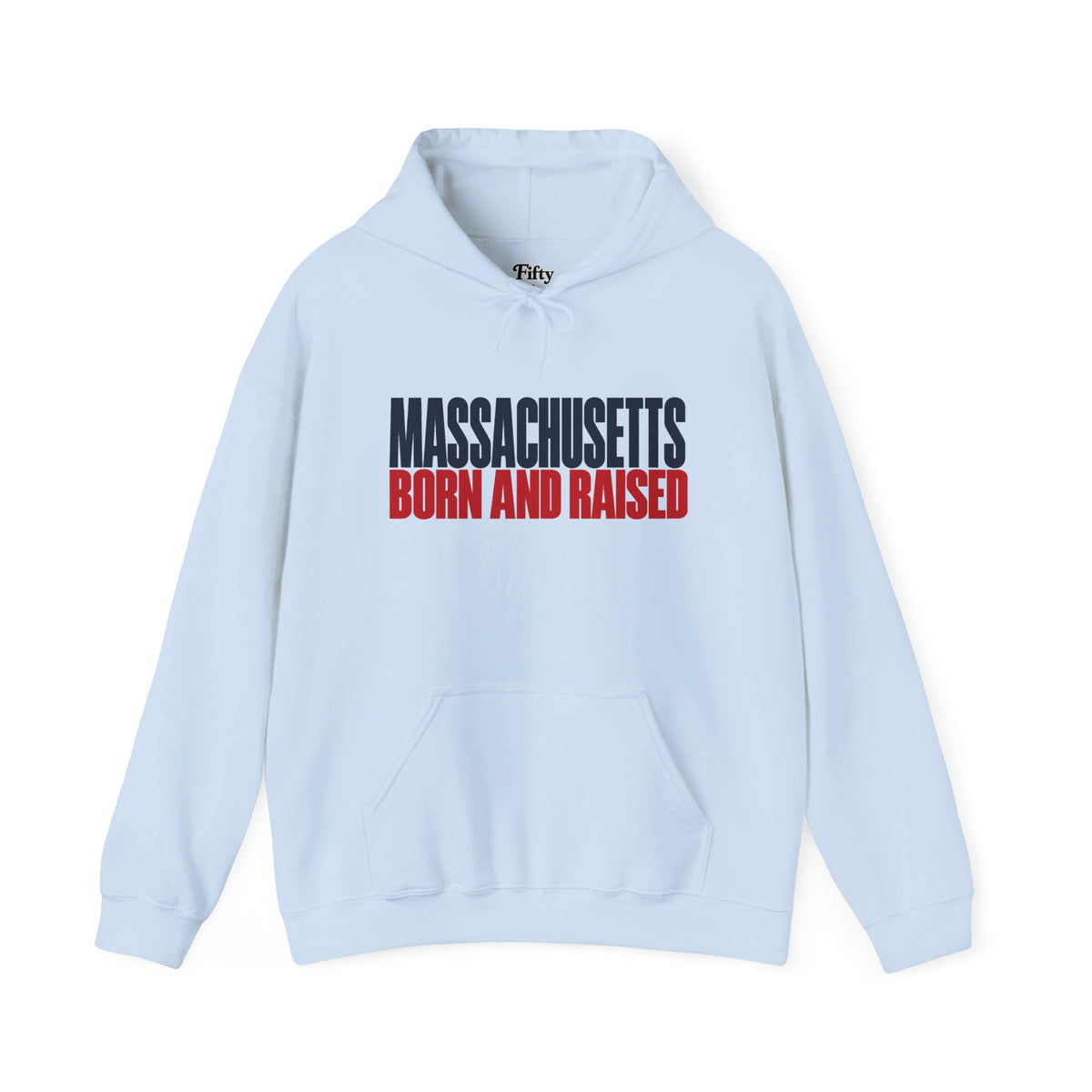 Massachusetts Born and Raised Modern Streetwear Unisex Hoodie Graphic