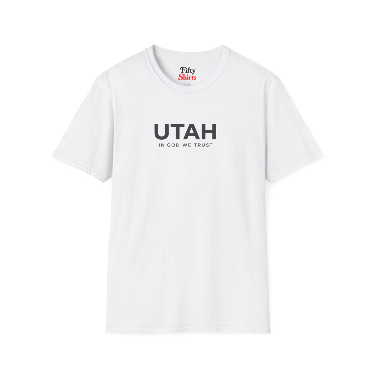 Utah All State In God We Trust Front Design Unisex Everyday Tee