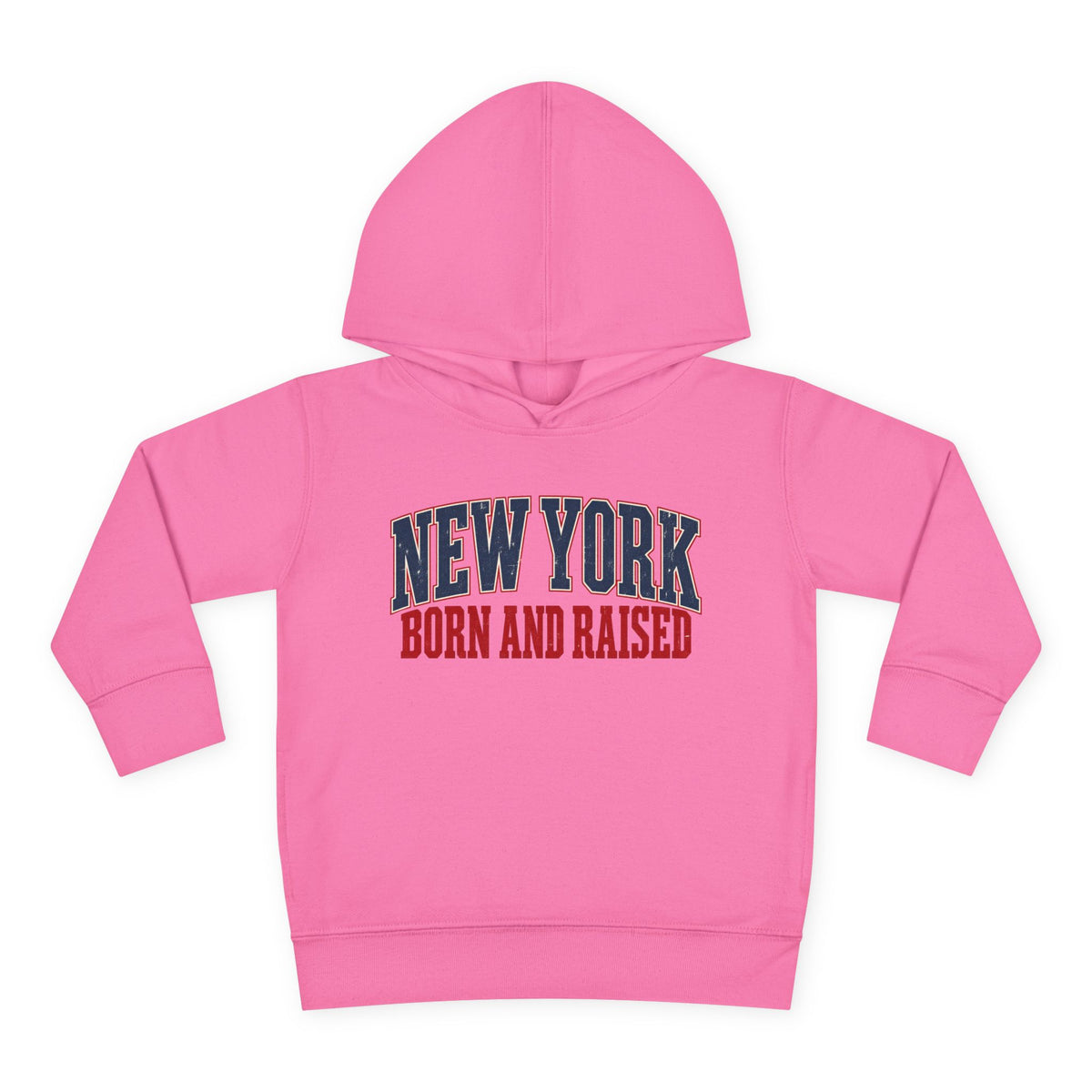 New York Born and Raised Old-School Americana Unisex Toddler Pullover Fleece Hoodie Graphic