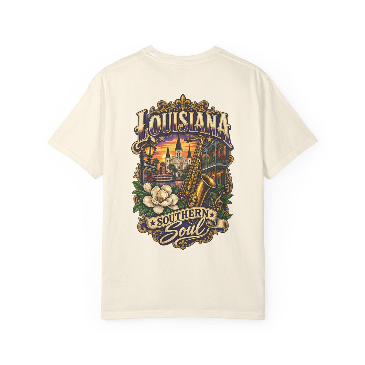 Louisiana Southern Soul Unisex Comfort Color 1717 Streetwear Graphic Tee