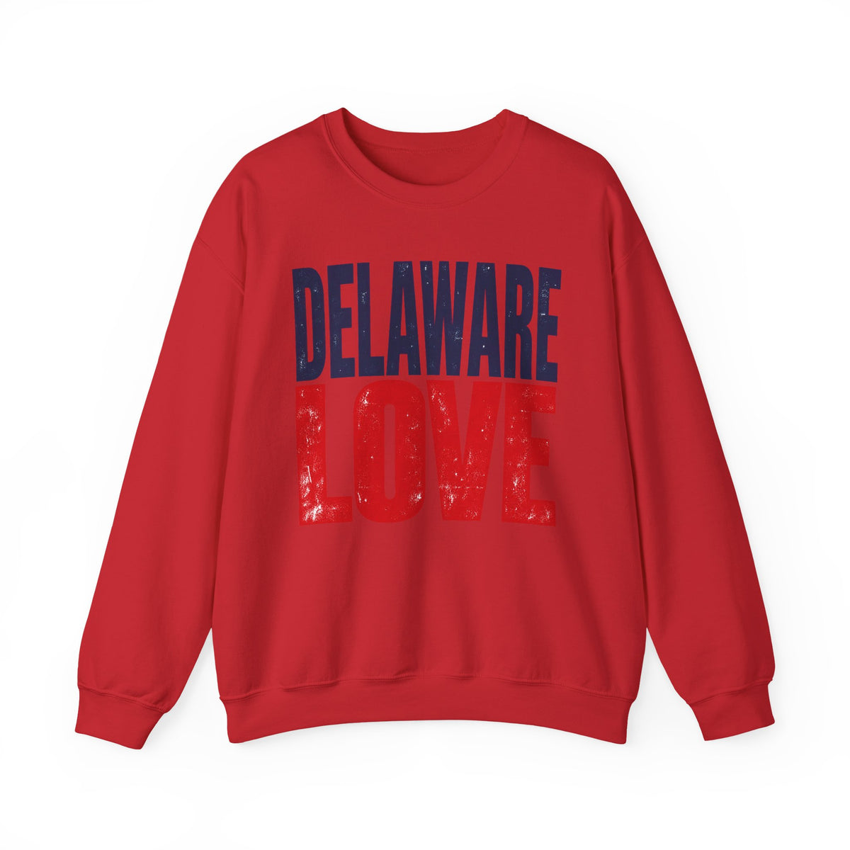 Delaware Love Unisex Crewneck Sweatshirt State Name Graphic