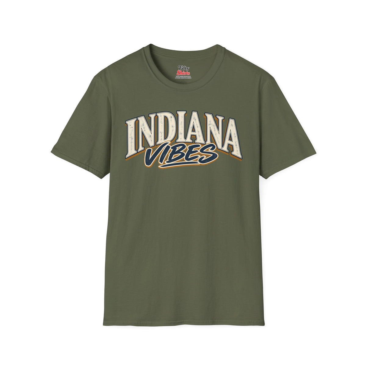 Indiana Vibes Unisex Softstyle T Shirt State Name Graphic Tee