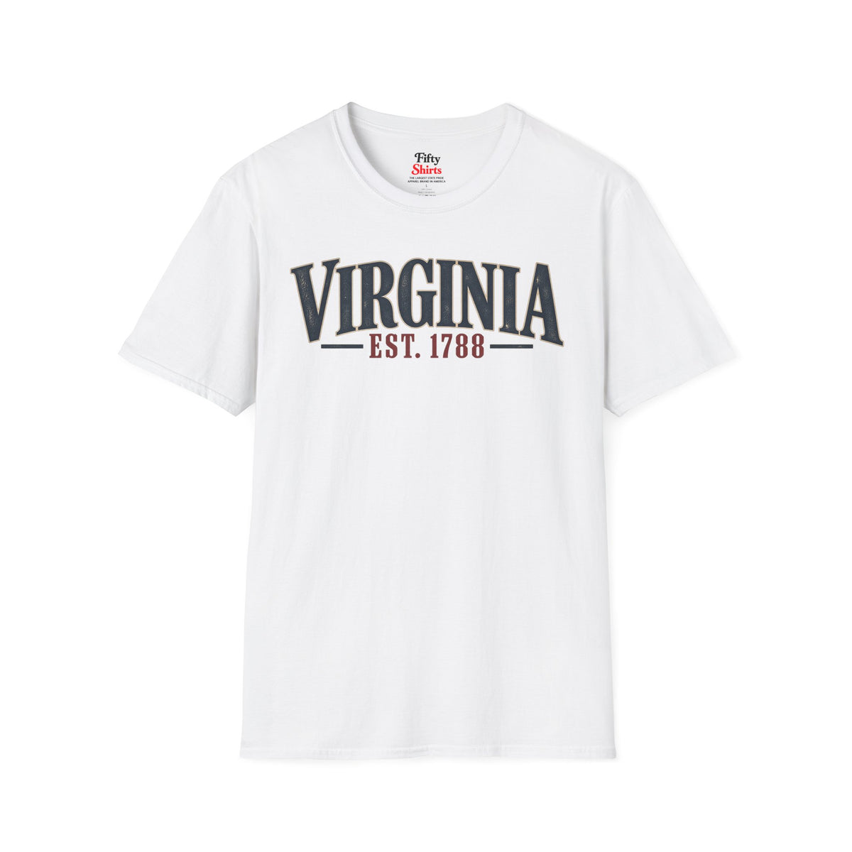Virginia Est 1788 Unisex Softstyle T Shirt State Name Graphic Tee