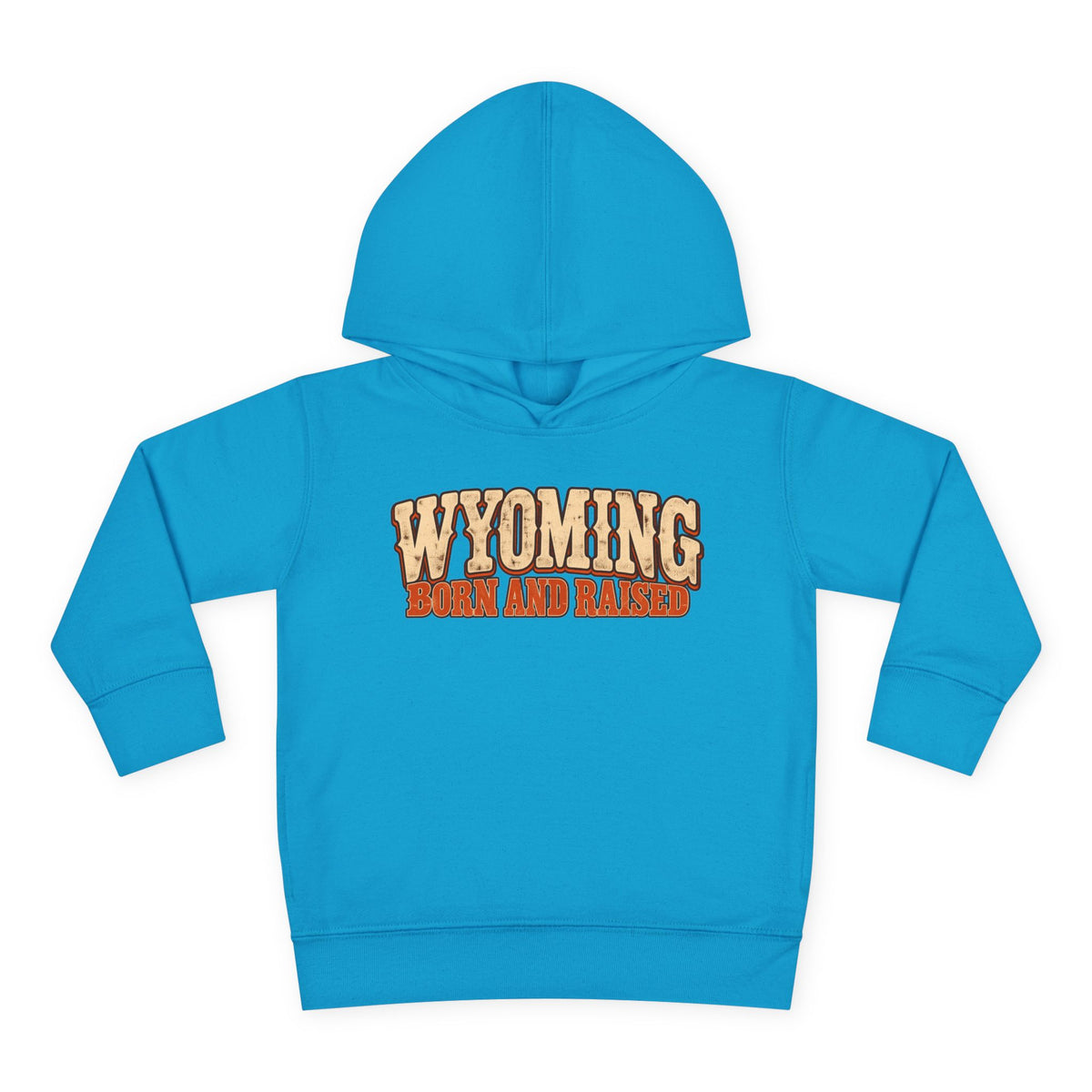 Wyoming Born and Raised Vintage 1970s Western Unisex Toddler Pullover Fleece Hoodie