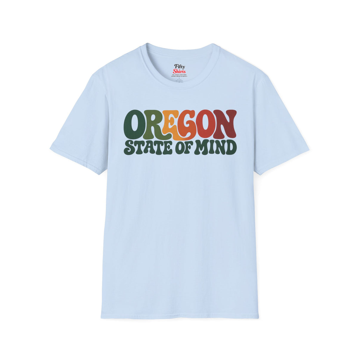 Oregon State of Mind Unisex Softstyle T Shirt State Name Graphic Tee