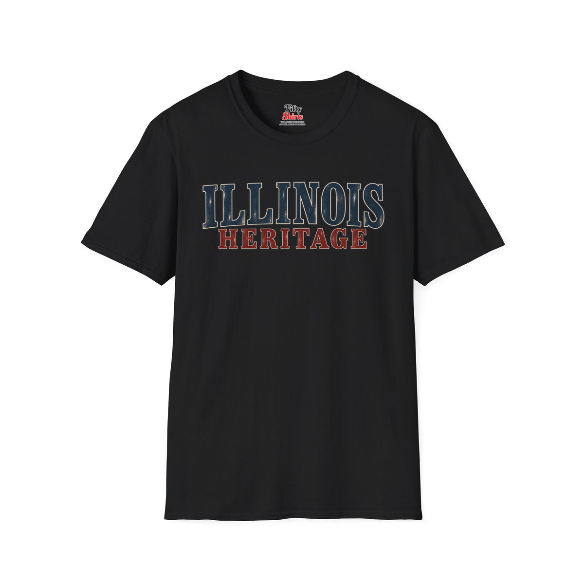 Illinois Heritage Unisex Softstyle T Shirt State Name Graphic Tee