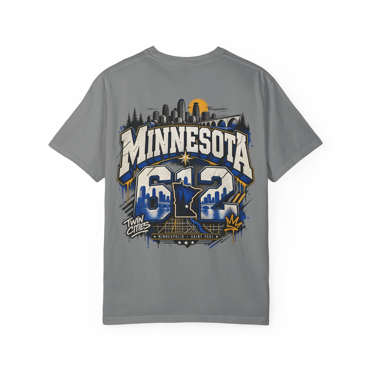Minnesota 612 Unisex Comfort Color 1717 Streetwear Graphic Tee
