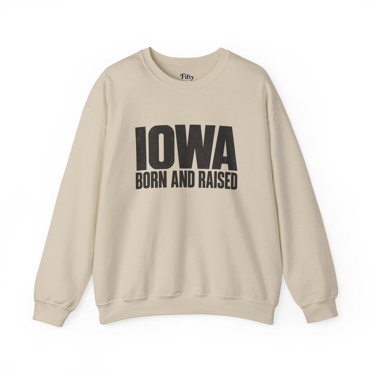 Iowa Born and Raised Modern Midwest Streetwear Unisex Sweatshirt Graphic