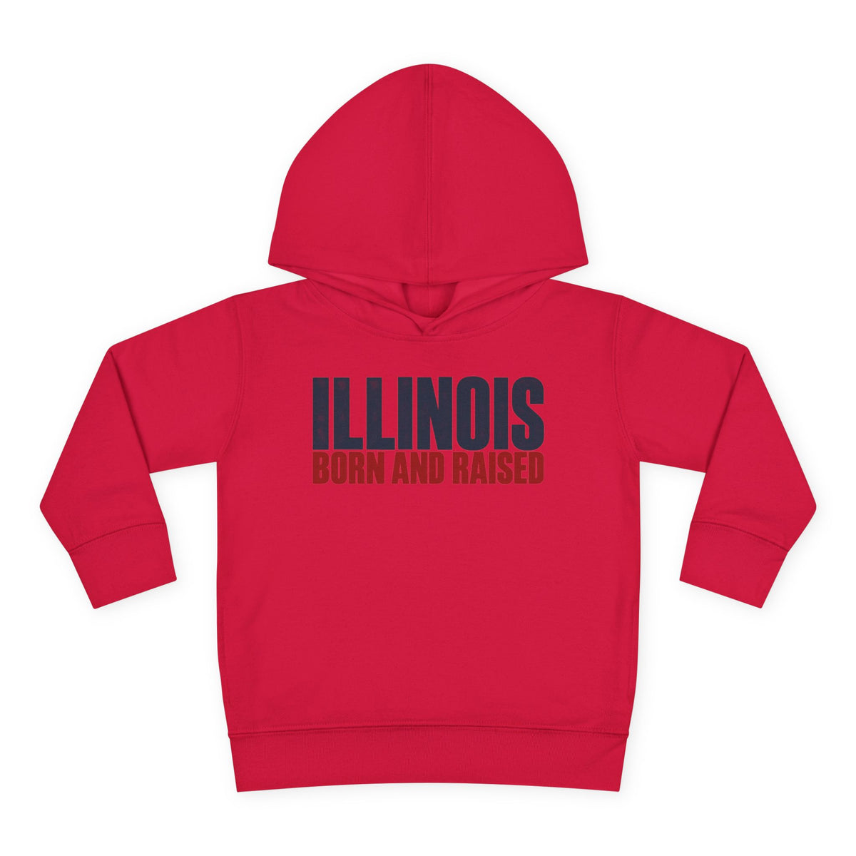 Illinois Born and Raised Modern Midwest Streetwear Unisex Toddler Pullover Fleece Hoodie