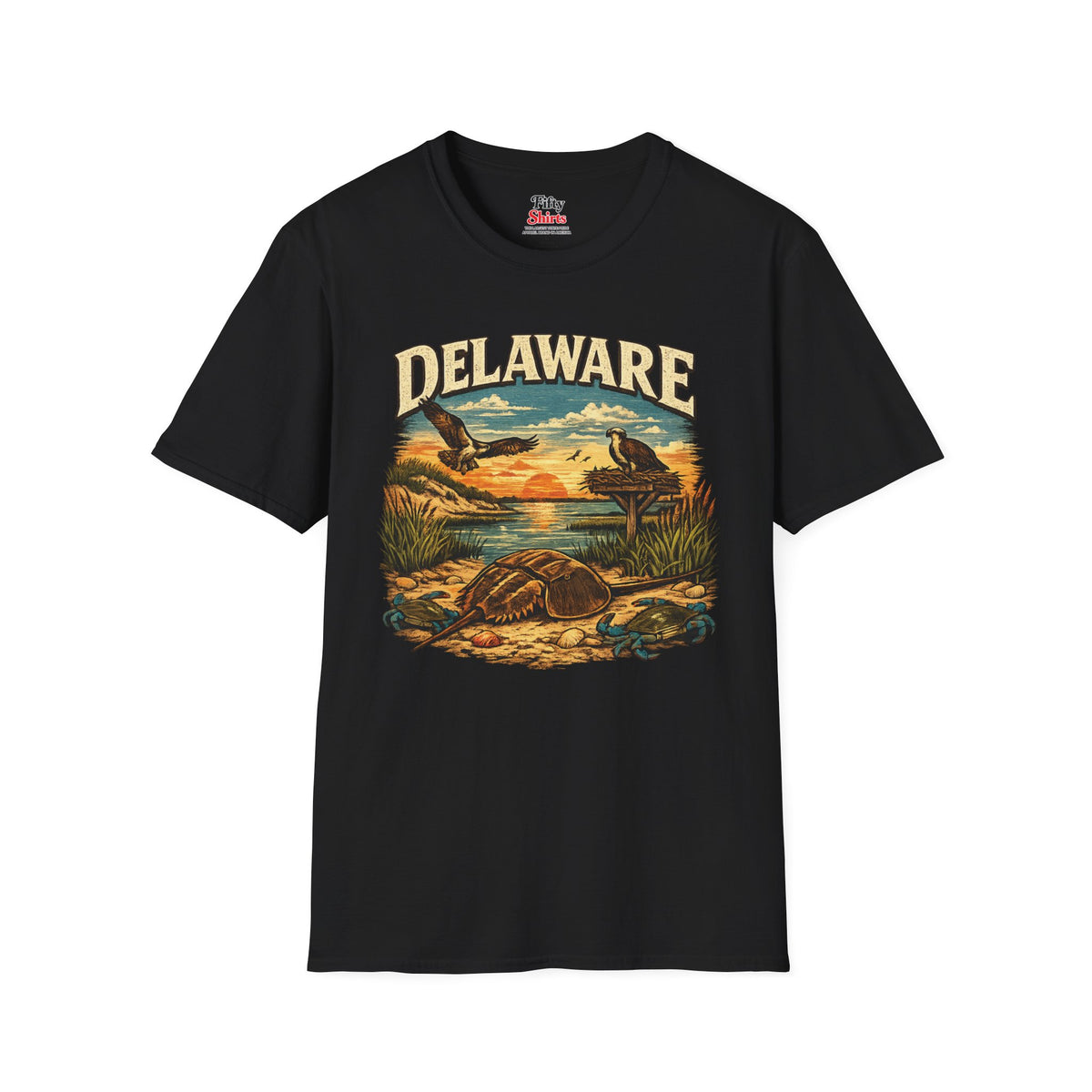 Delaware Wildlife Unisex Softstyle T Shirt State Pride Graphic Tee Collections FS03