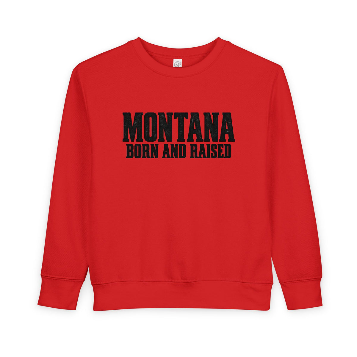 Montana Born and Raised Modern Western Streetwear Unisex Toddler Sweatshirt Graphic