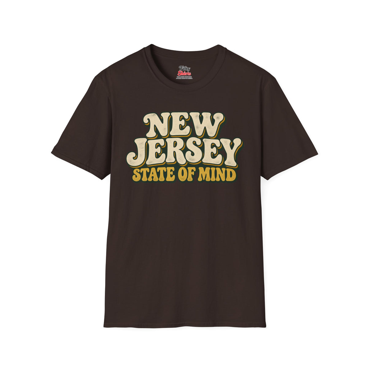 New Jersey State of Mind Unisex Softstyle T Shirt State Name Graphic Tee