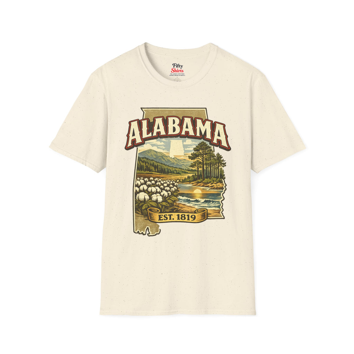 Vintage Alabama Heritage Unisex Softstyle T Shirt State Pride Graphic Tee Collections FS03