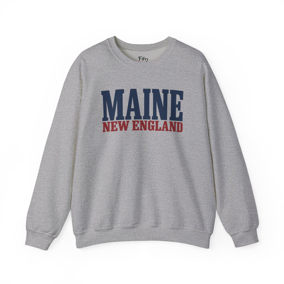 Maine New England Unisex Crewneck Sweatshirt State Name Graphic