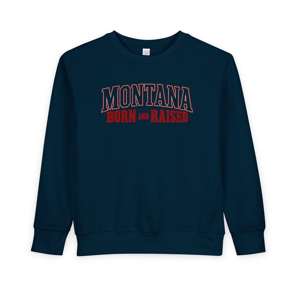 Montana Born and Raised Premium Vintage Fashion Unisex Toddler Sweatshirt Graphic
