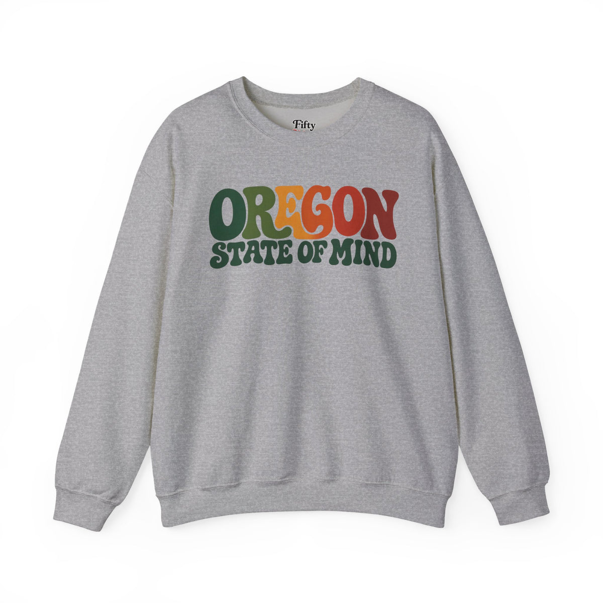 Oregon State of Mind Unisex Crewneck Sweatshirt State Name Graphic