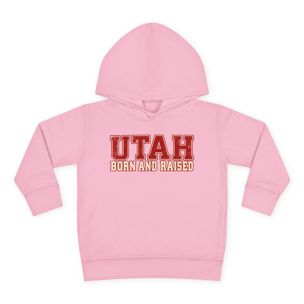 Utah Born and Raised Vintage Athletic Unisex Toddler Pullover Fleece Hoodie