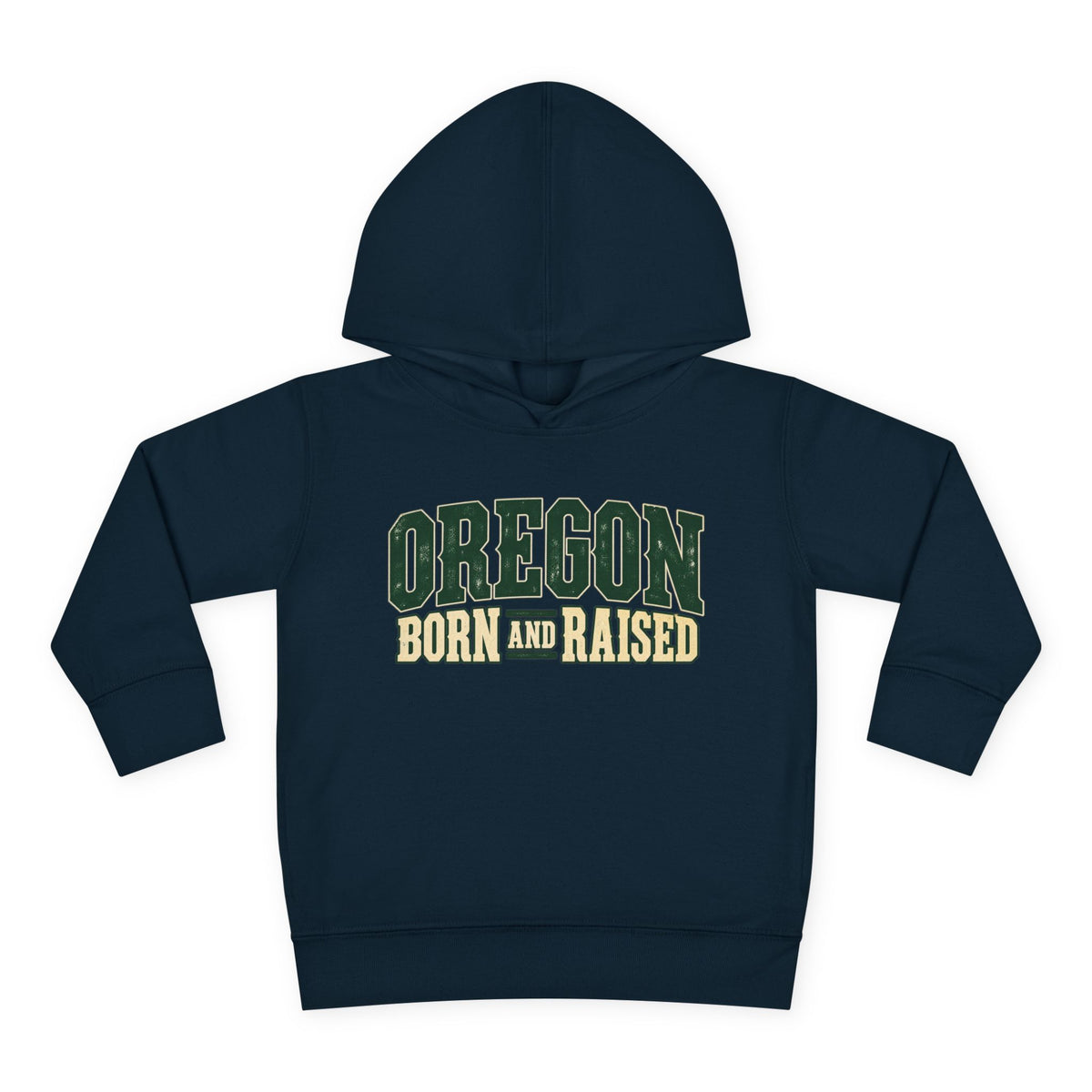 Oregon Born and Raised Pacific Northwest Americana Unisex Toddler Pullover Fleece Hoodie