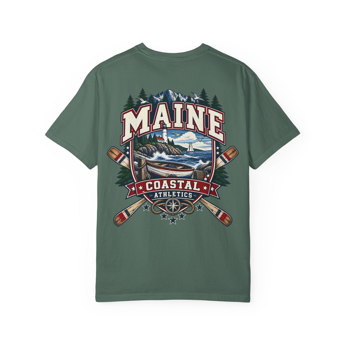 Maine Coastal Athletics Unisex Comfort Color 1717 Streetwear Graphic Tee