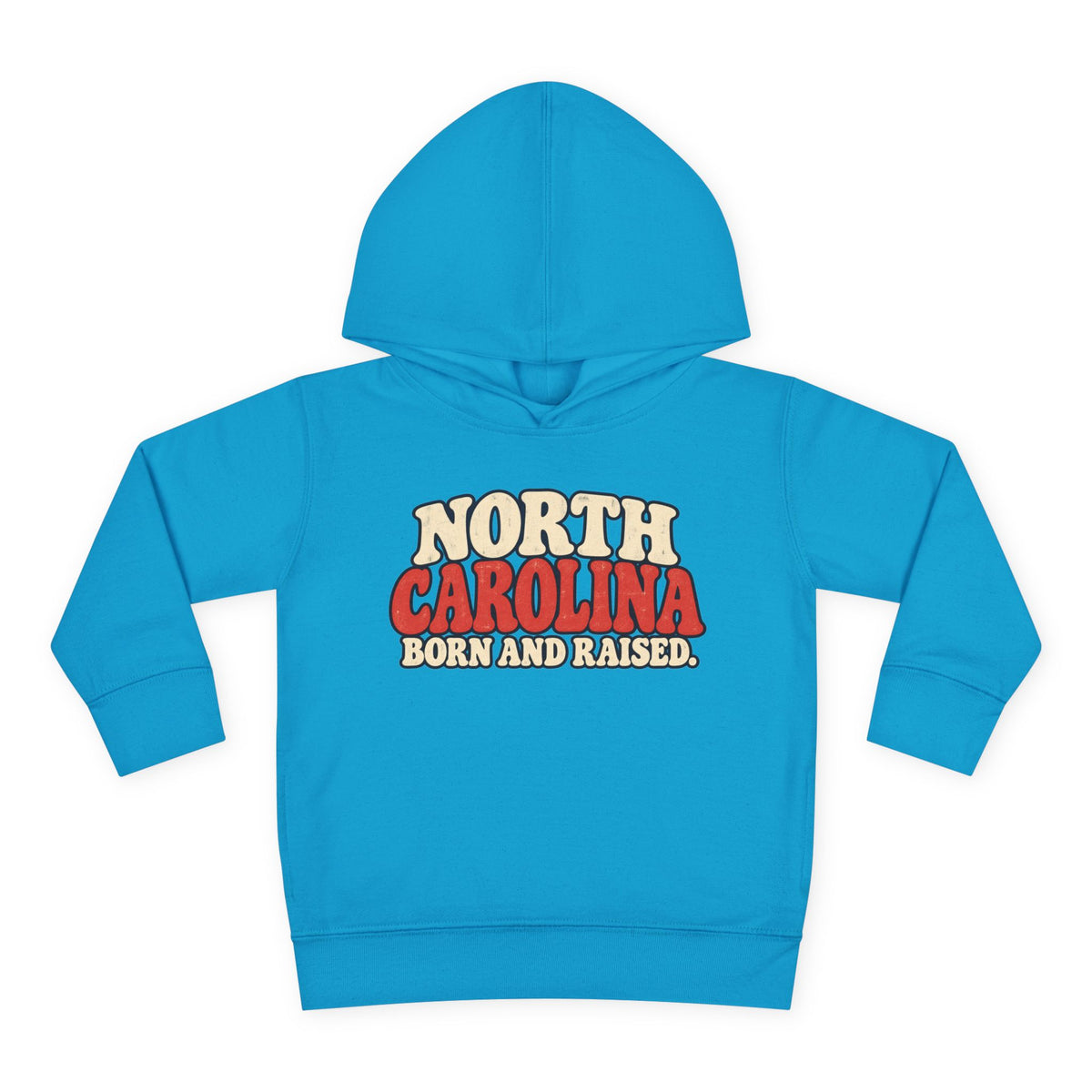 North Carolina Born and Raised Carolina Vintage Unisex Toddler Pullover Fleece Hoodie