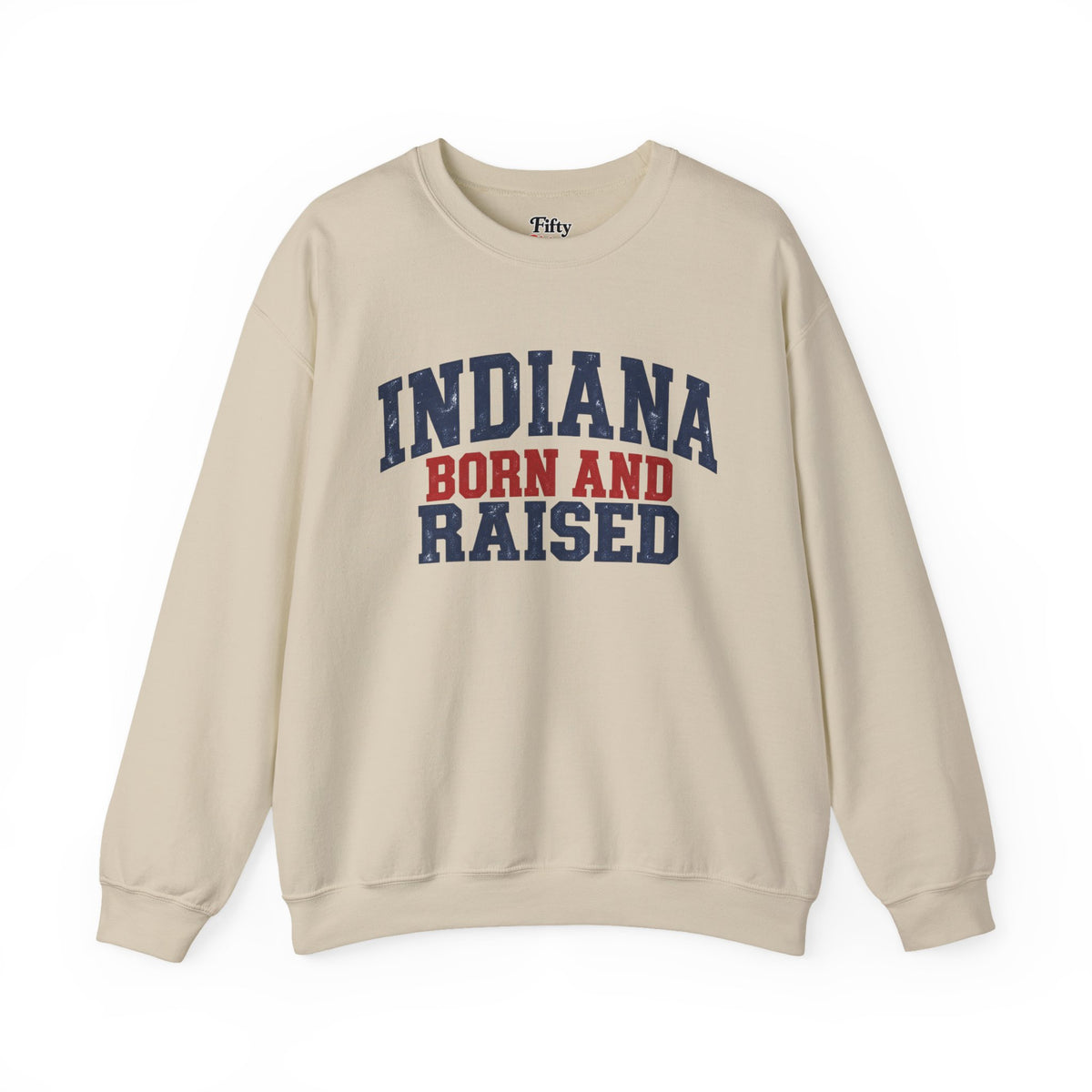 Indiana Born and Raised Classic Heritage Unisex Sweatshirt Graphic