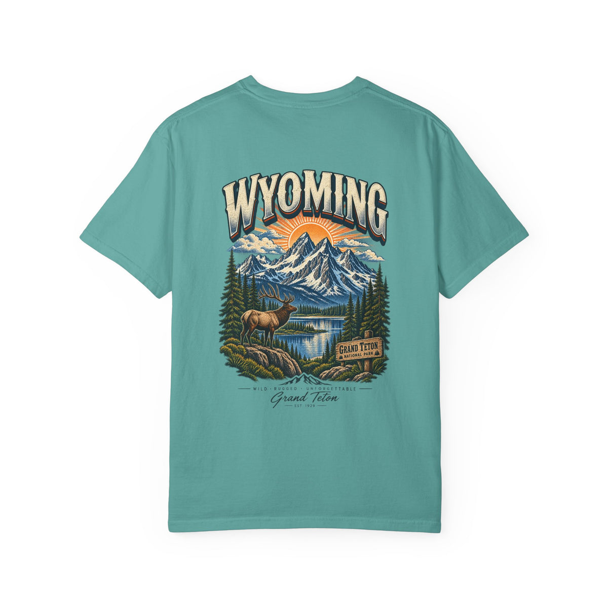 Grand Teton Wyoming Unisex Comfort Color 1717 Streetwear Graphic Tee