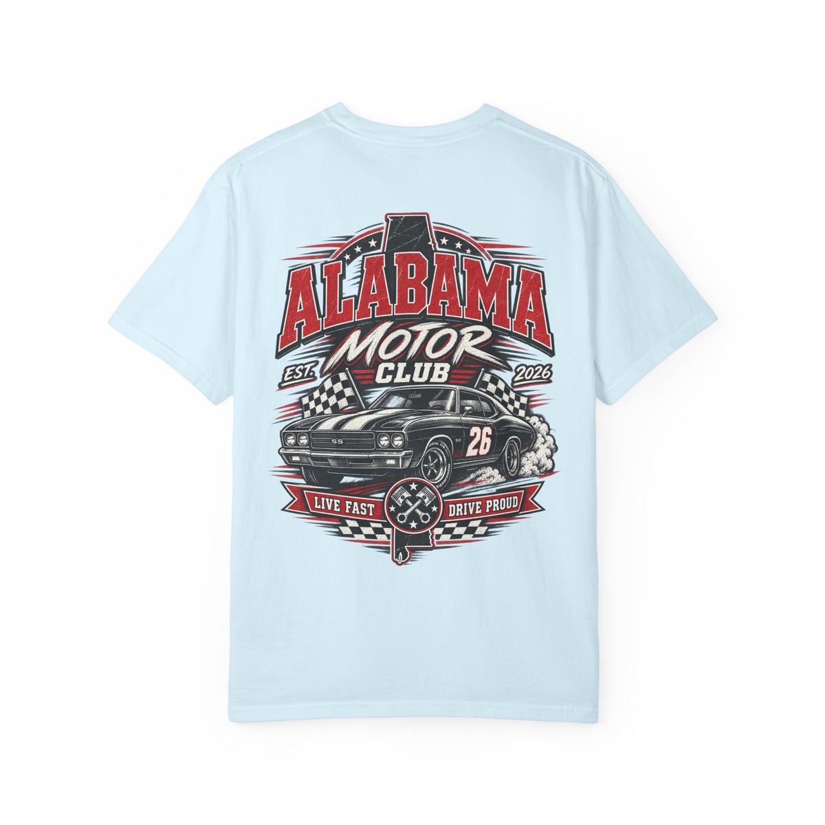 Alabama Motor Club Unisex Comfort Color 1717 Streetwear Graphic Tee