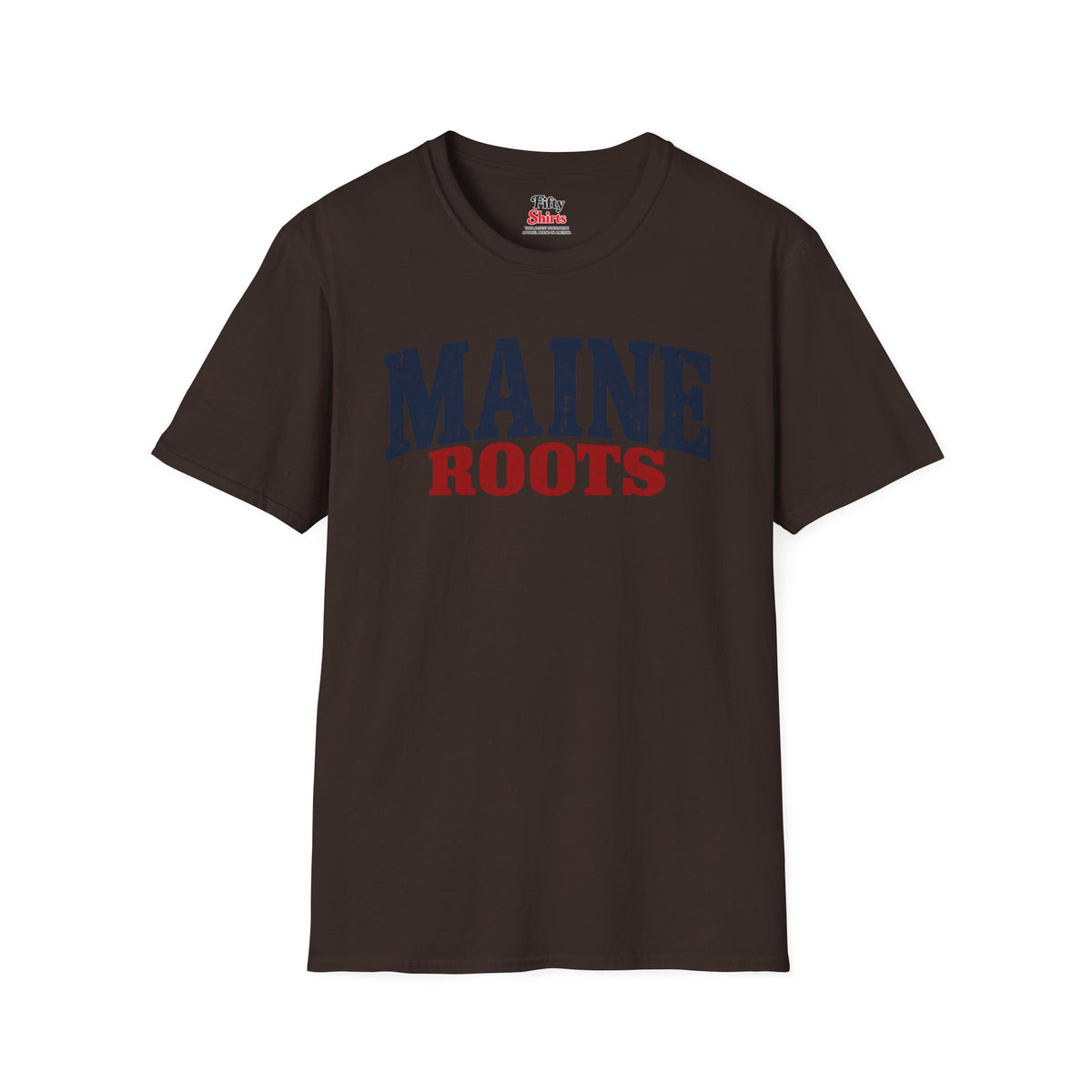 Maine Roots Unisex Softstyle T Shirt State Name Graphic Tee