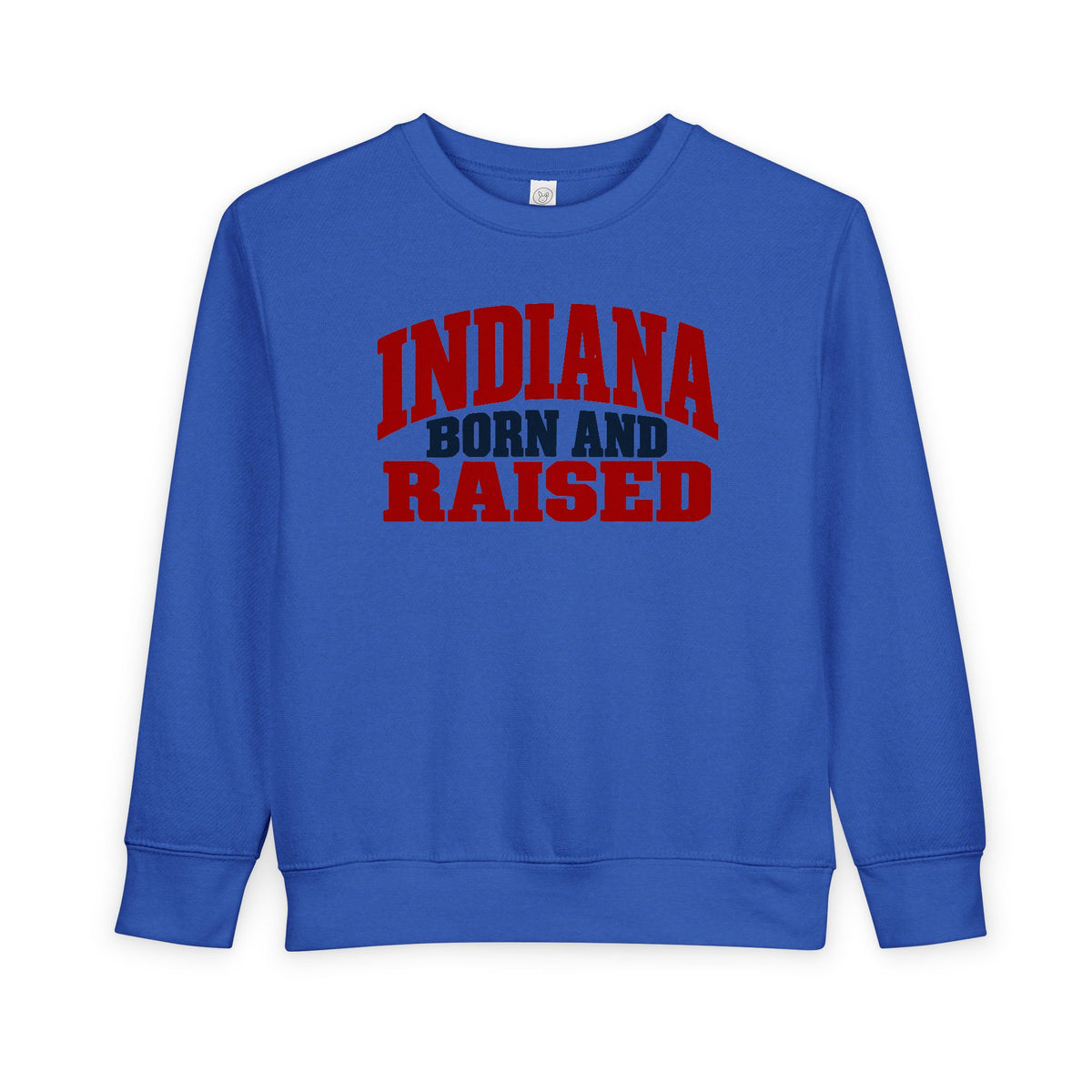 Indiana Born and Raised Rustic Americana Unisex Toddler Sweatshirt