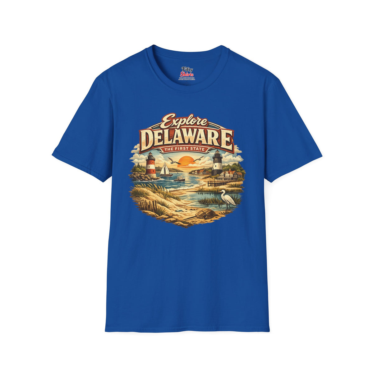 Explore Delaware Unisex Softstyle T Shirt State Pride Graphic Tee Collections FS03