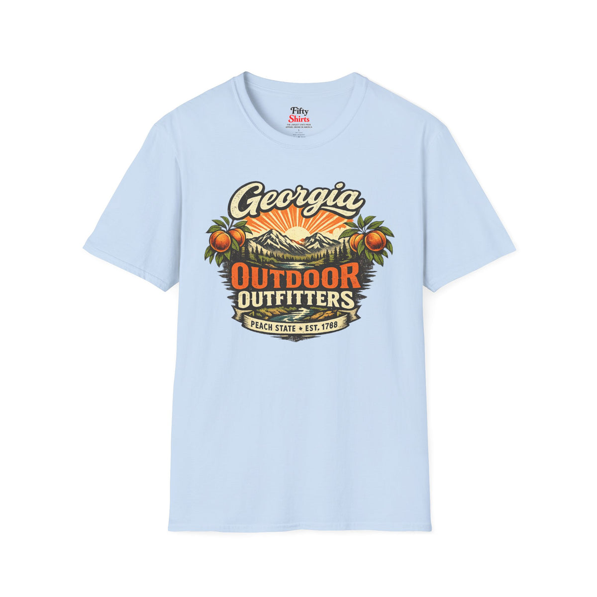Georgia Outdoor Outfitters Unisex Softstyle T Shirt State Pride Graphic Tee Collections FS03