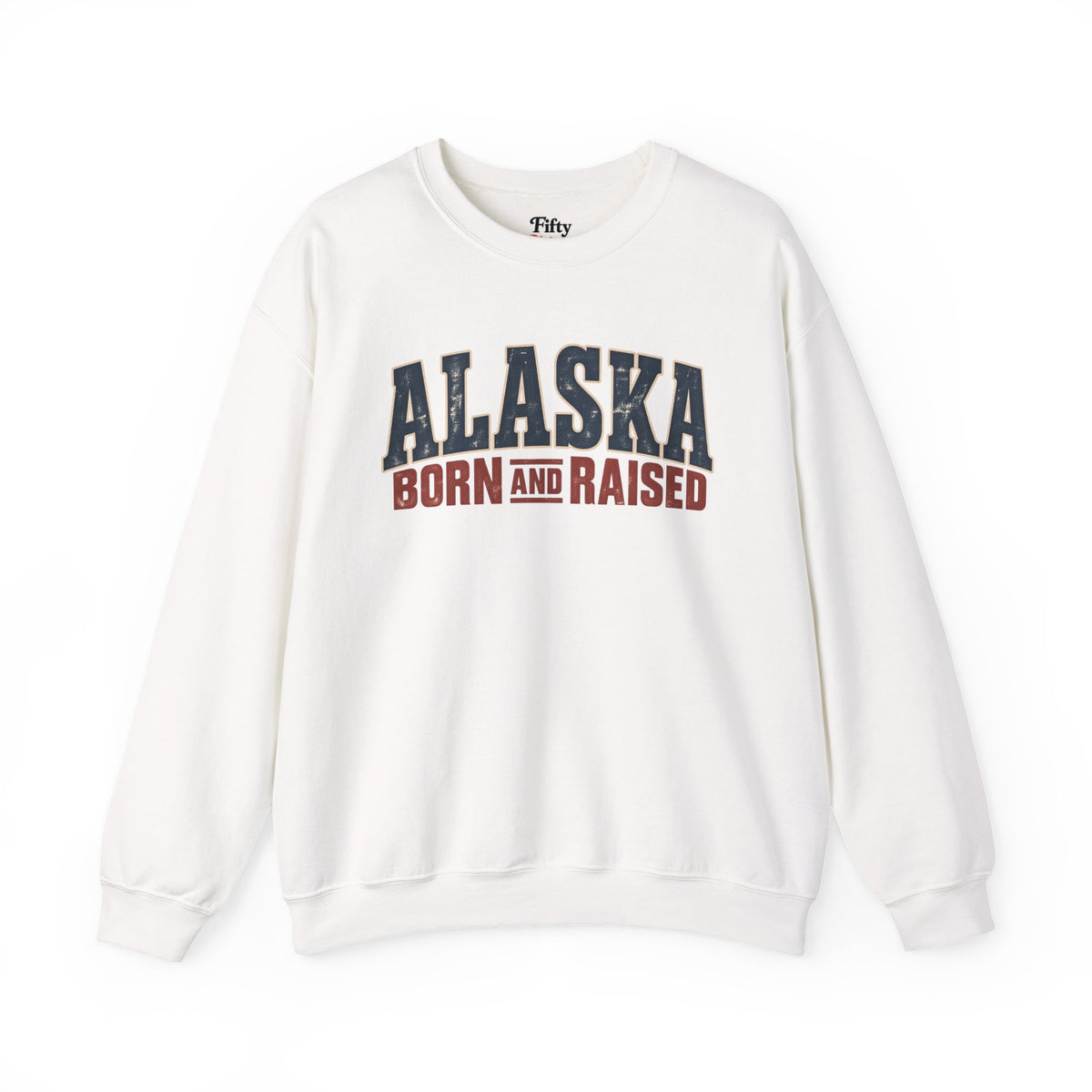 Alaska Born and Raised Vintage Outdoor Heritage Unisex Sweatshirt Graphic