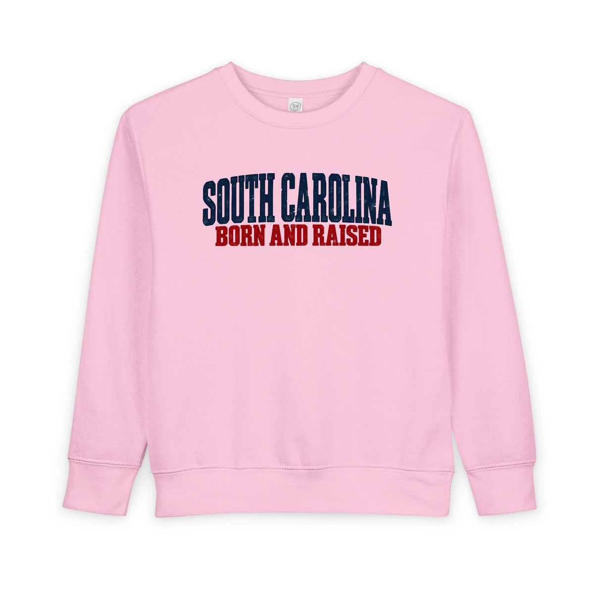 South Carolina Born and Raised Minimal Heritage Unisex Toddler Sweatshirt