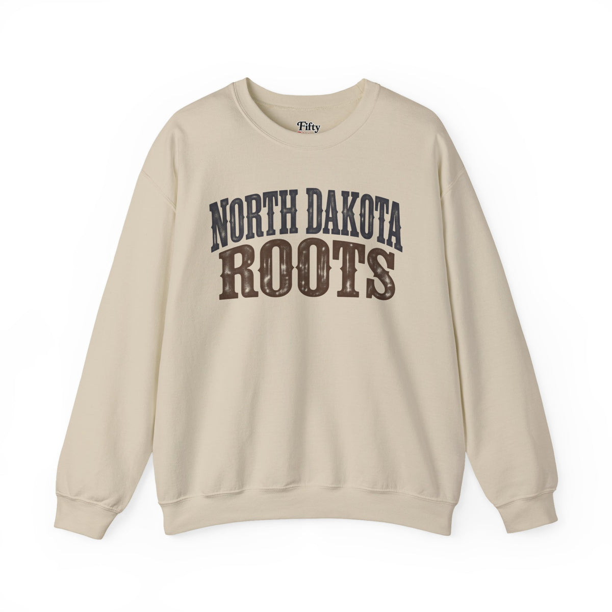 North Dakota Roots Unisex Crewneck Sweatshirt State Name Graphic