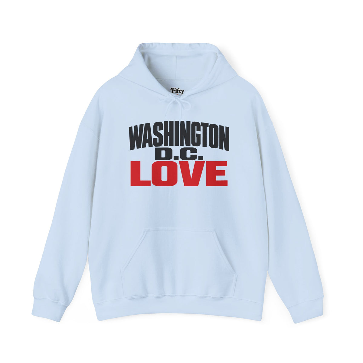 Washington DC Love Unisex Hoodie State Name Graphic