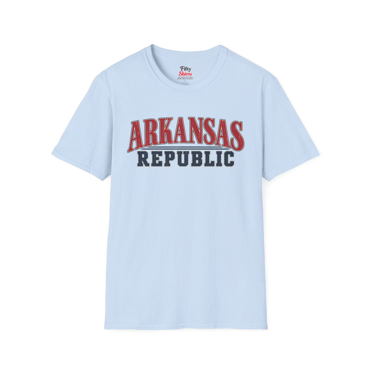 Arkansas Republic Unisex Softstyle T Shirt State Name Graphic Tee