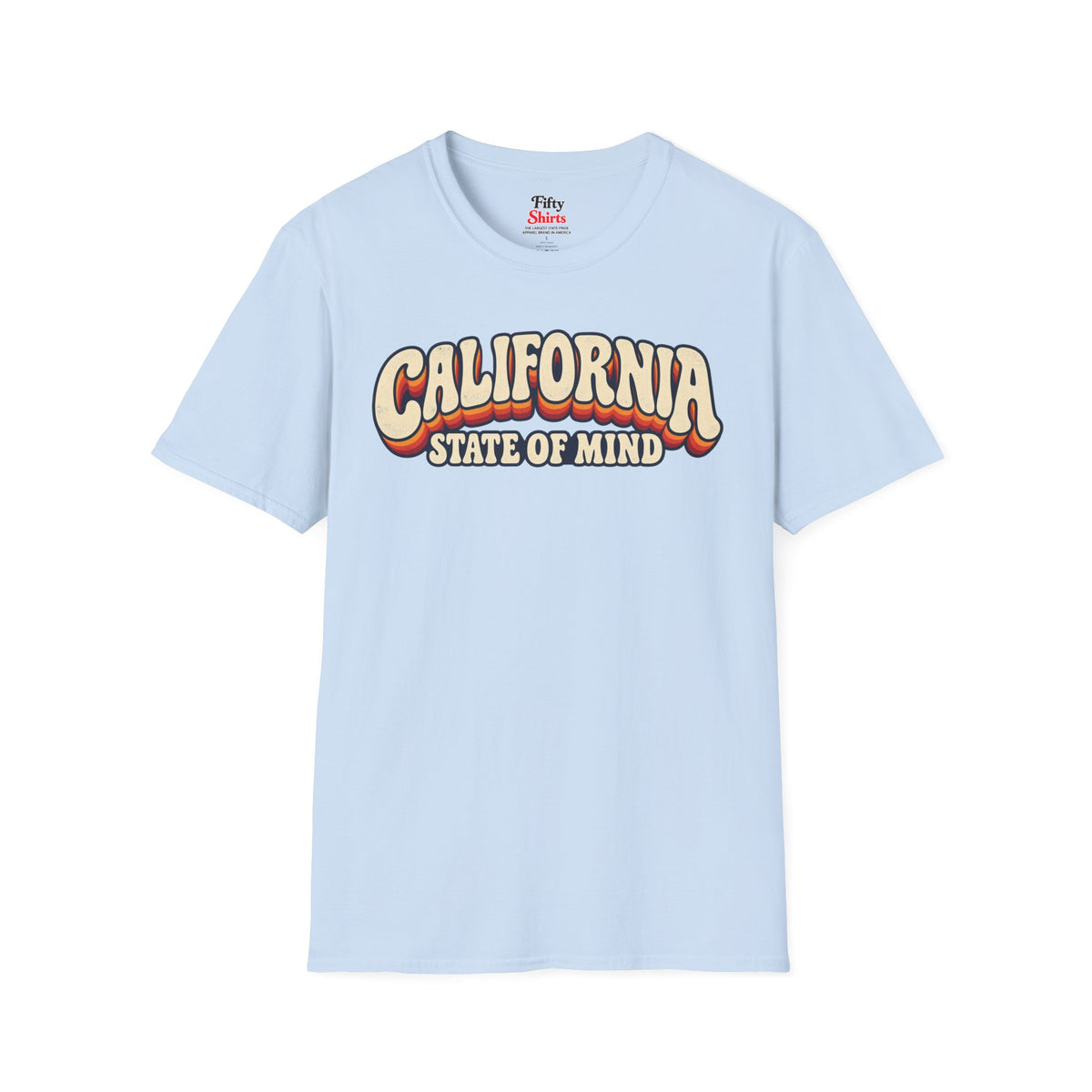 California State of Mind Unisex Softstyle T Shirt State Name Graphic Tee