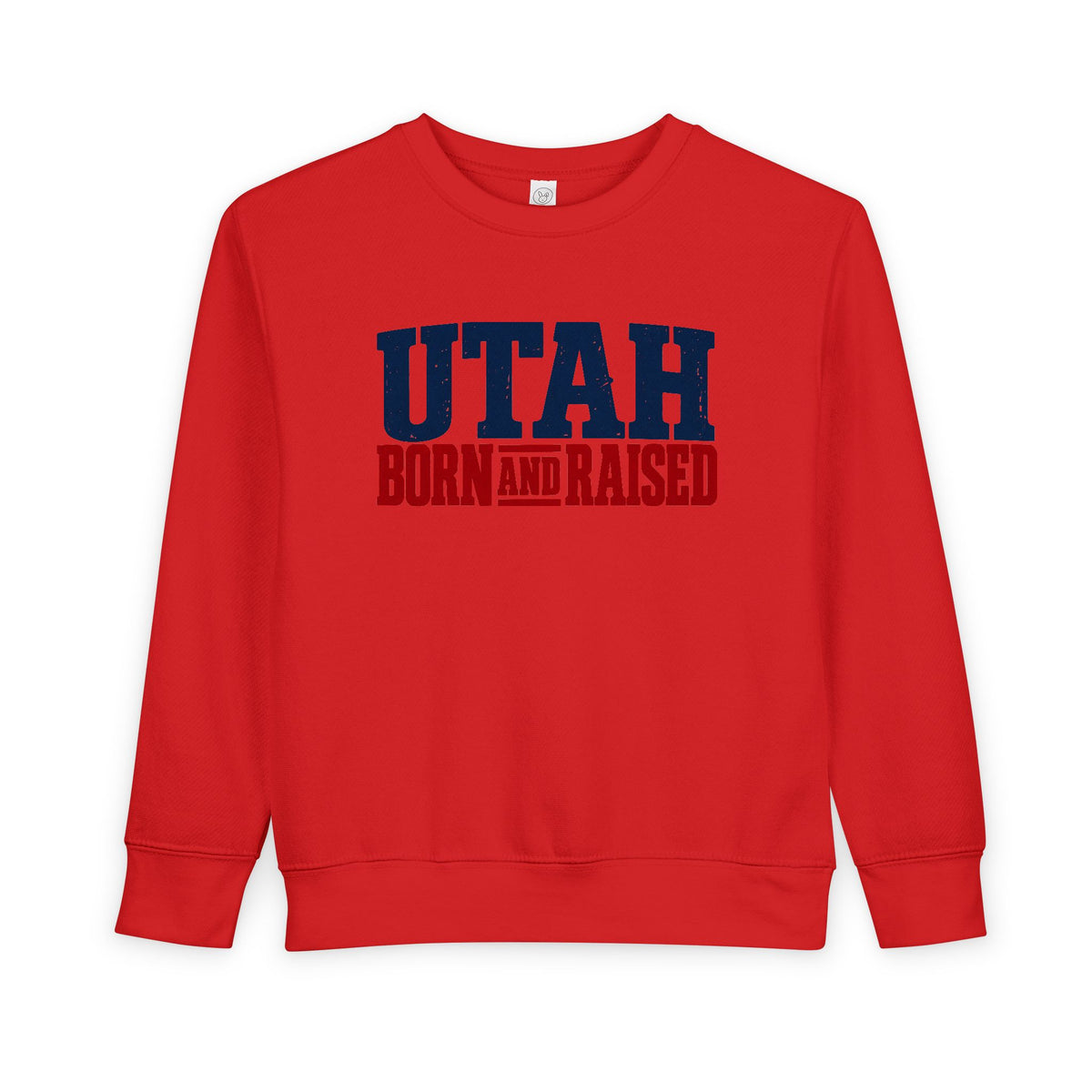 Utah Born and Raised Mountain West Style Unisex Toddler Sweatshirt