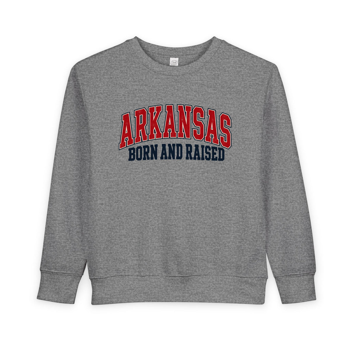 Arkansas Born and Raised Vintage Athletic Heritage Unisex Toddler Sweatshirt