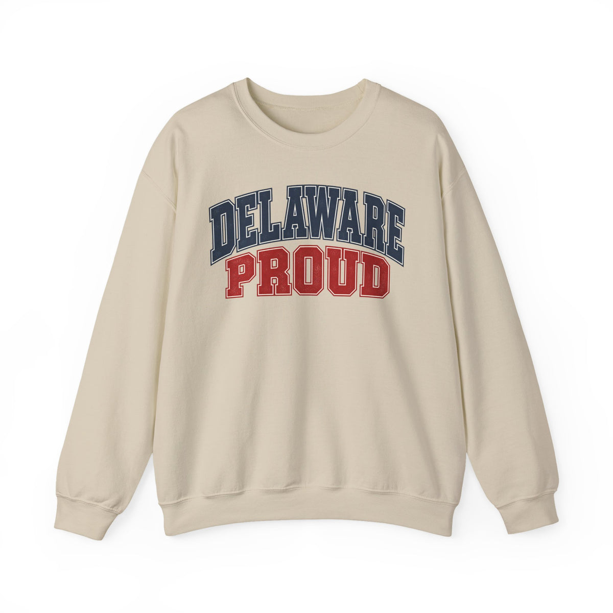 Delaware Proud Unisex Crewneck Sweatshirt State Name Graphic