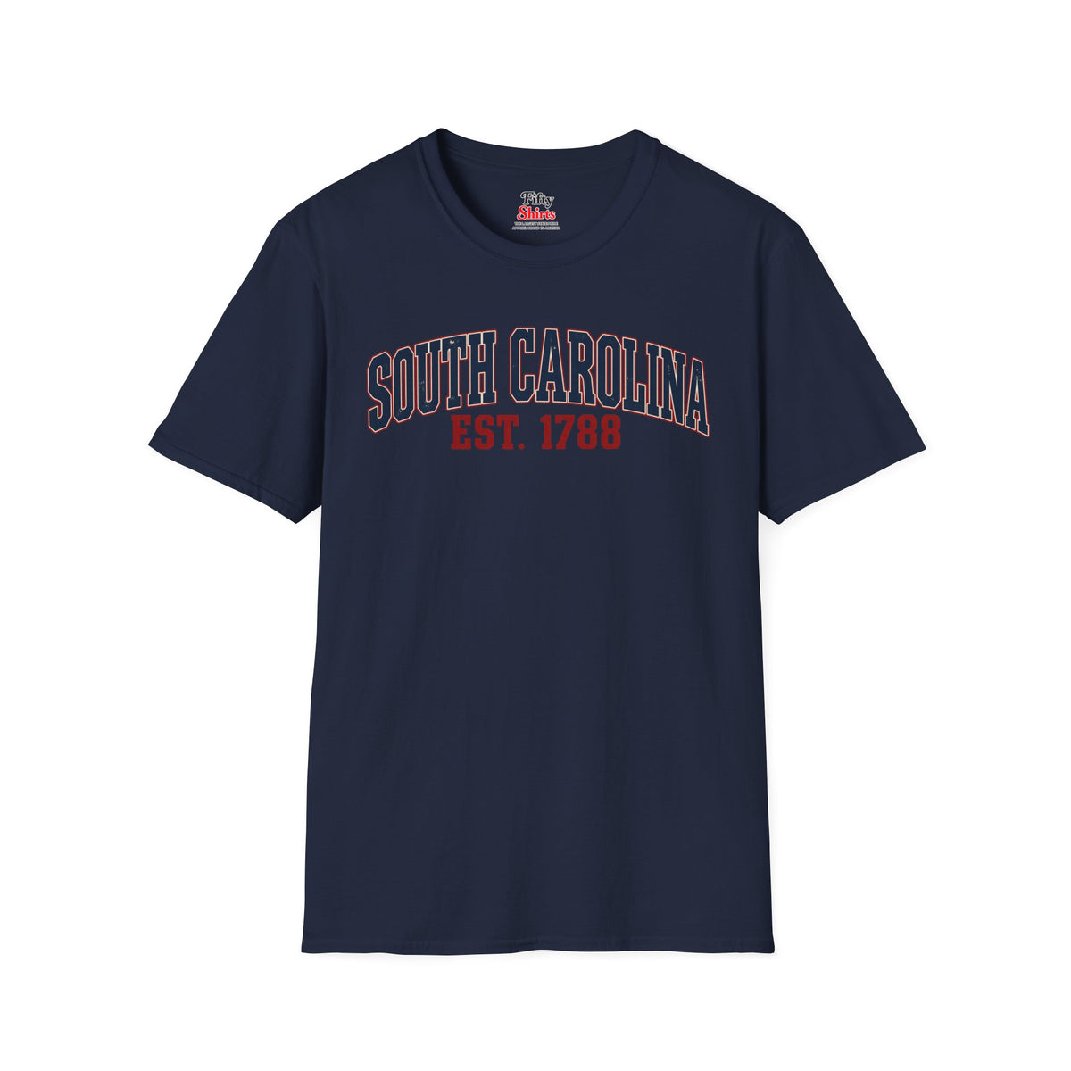 South Carolina EST 1788 Unisex Softstyle T Shirt State Name Graphic Tee