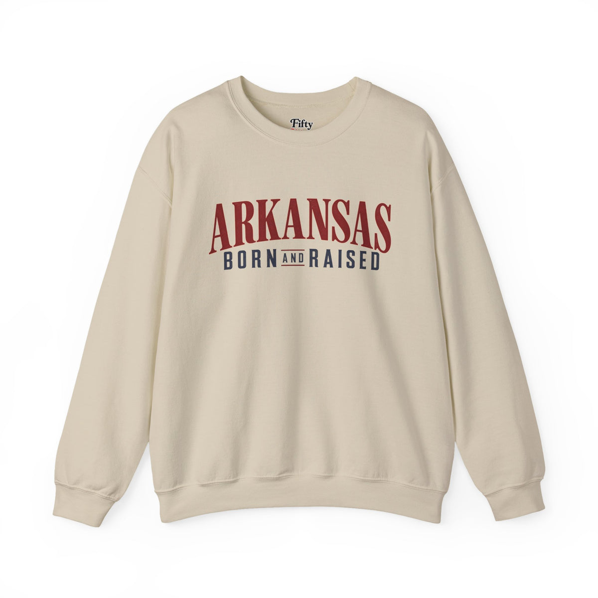 Arkansas Born and Raised Minimal Heritage Luxury Unisex Sweatshirt Graphic