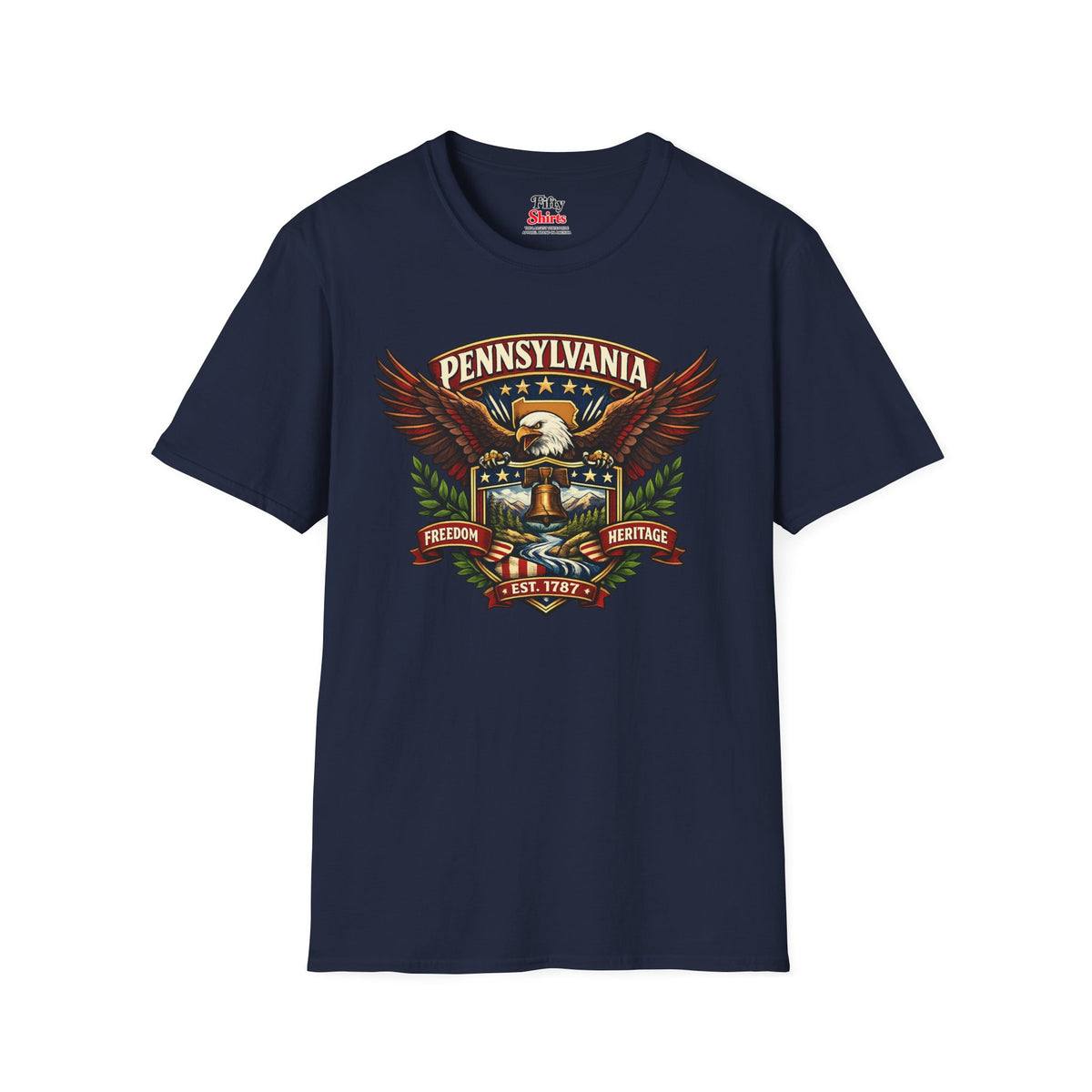 Pennsylvania Americana Eagle Unisex Softstyle T Shirt State Pride Graphic Tee Collections FS03