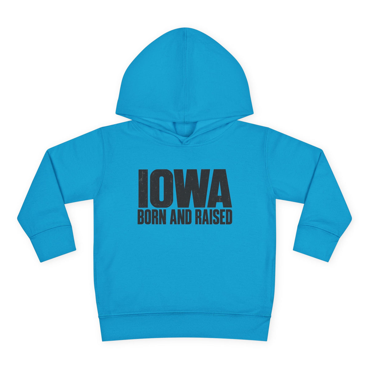 Iowa Born and Raised Modern Midwest Streetwear Unisex Toddler Pullover Fleece Hoodie